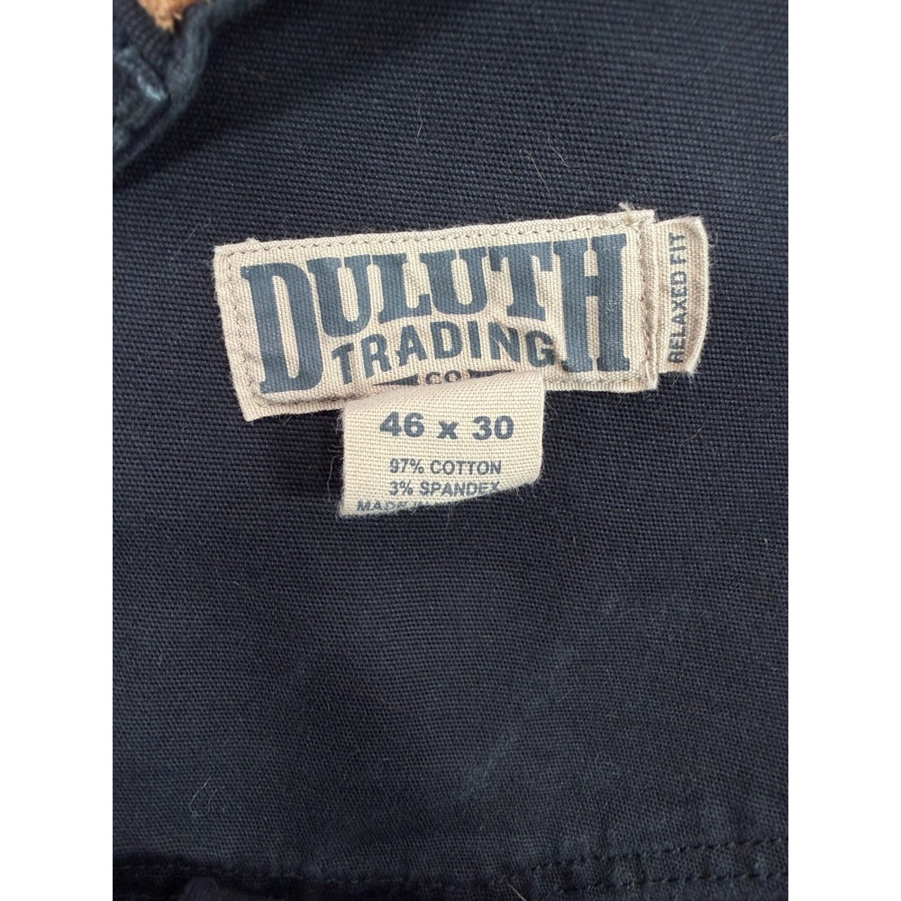 Duluth Trading Co Flex Fire Hose Mens 46x30 Relaxed Fit Work Pants Black - Picture 4 of 7